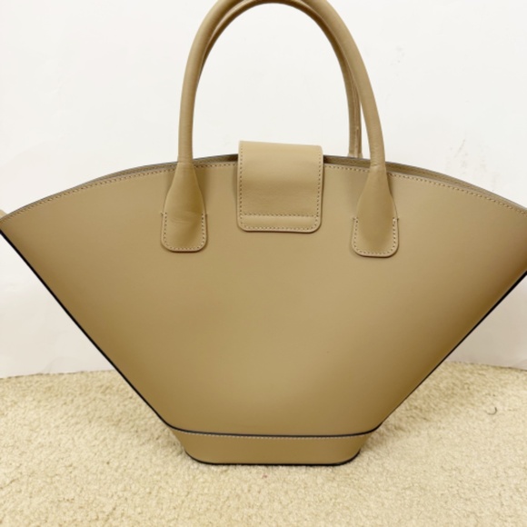 Paris 64 Lumiere Taupe Tote Leather Elegant Bag - Picture 4 of 11